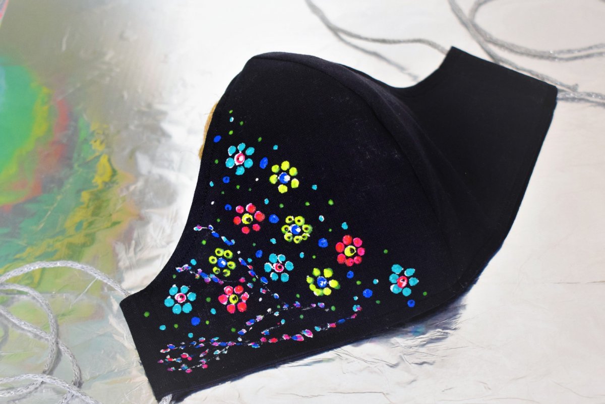 Rouška ručně malovaná 0034