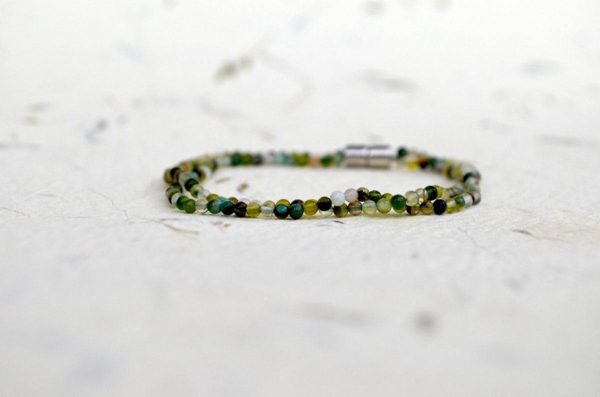 Ochranný náramek - Mechový achát...