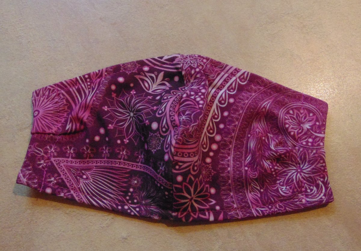 Rouška - kašmír na růžovofialové