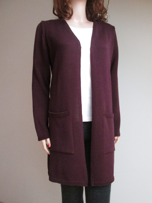 Kardigan - tmavě vínový