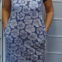 Šaty s kapsami květy, velikost M - SLEVA 