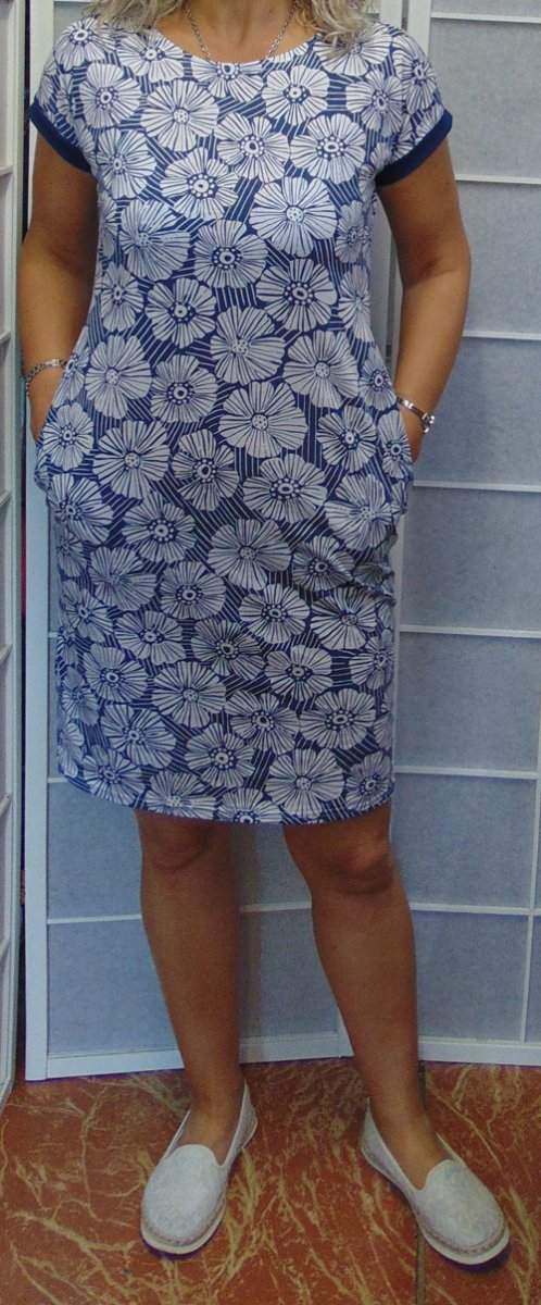 Šaty s kapsami květy S - XXXL