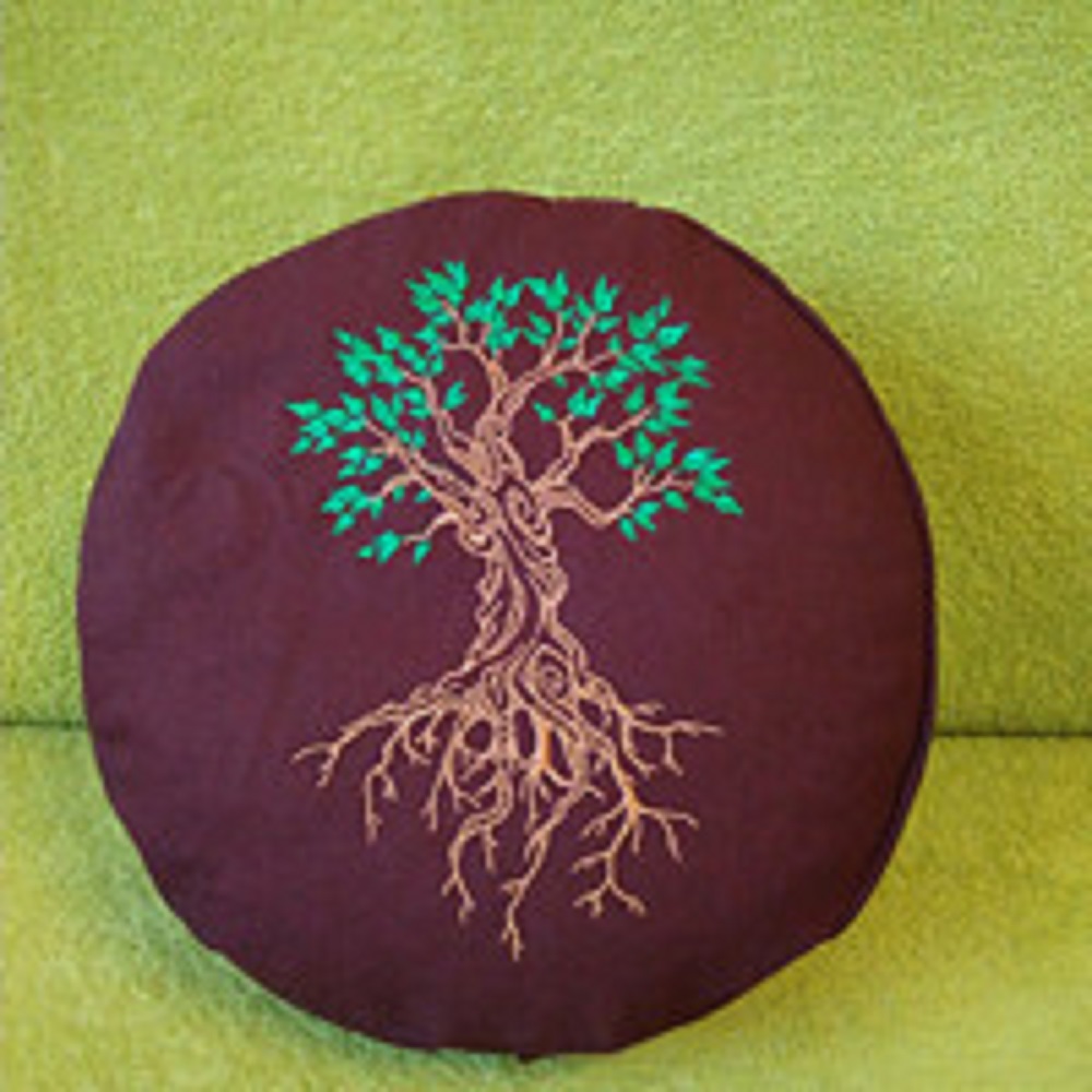 Pohankový meditační polštářek s výšivkou