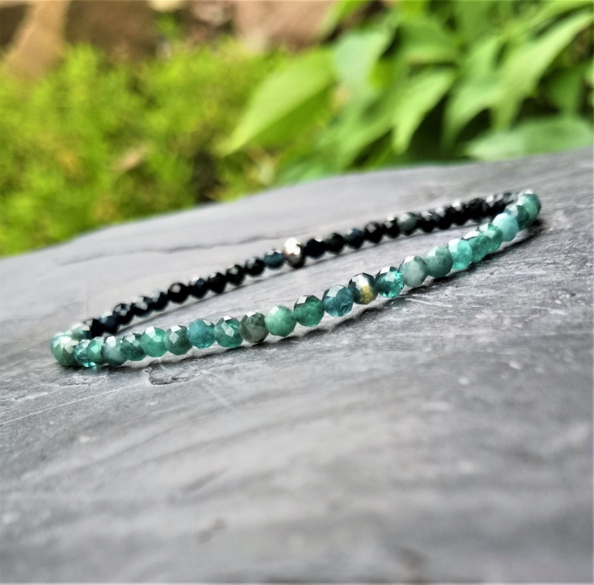 Náramek*modrý turmalín*indigolit*broušený