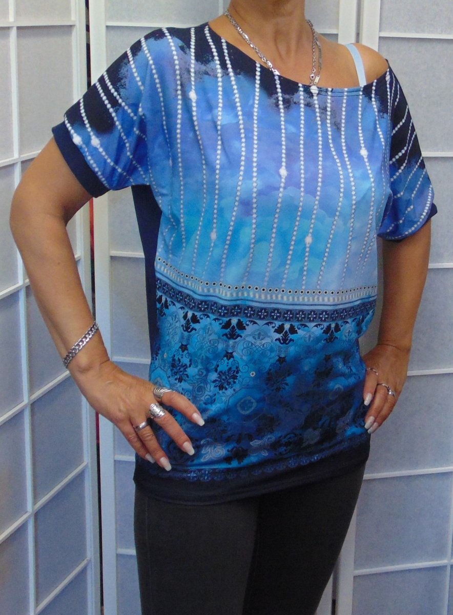 Volné tričko vzor  S - XL