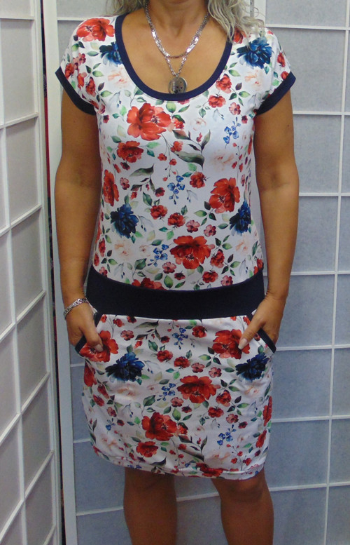 .Šaty květy XS - XXXL