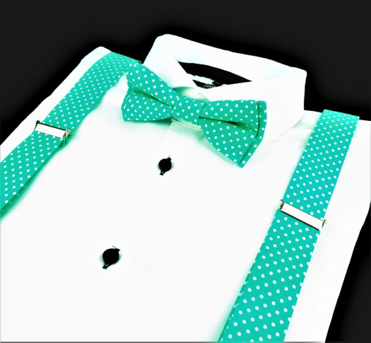 Mentolový Set Motýlek a Šle