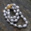 Šedé říční perly AAA, uzlíkovaný náhrdelník