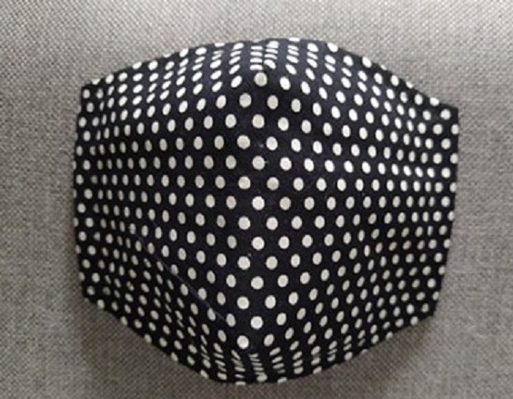 Rouška Designová  Černobílý puntík