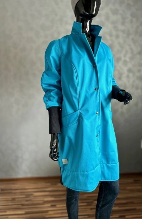 TRENCH COAT - barva světle modrá