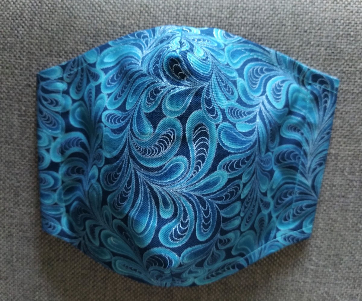 Rouška Designová Pštrosí pera II. Stříbrotisk