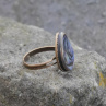 Kapka z ABALONE SHELL perletě, starozlatý prstýnek