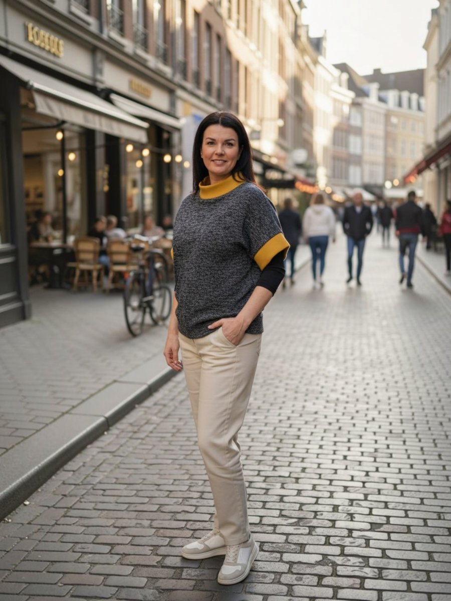 Dámská svetrová mikina melír M/L