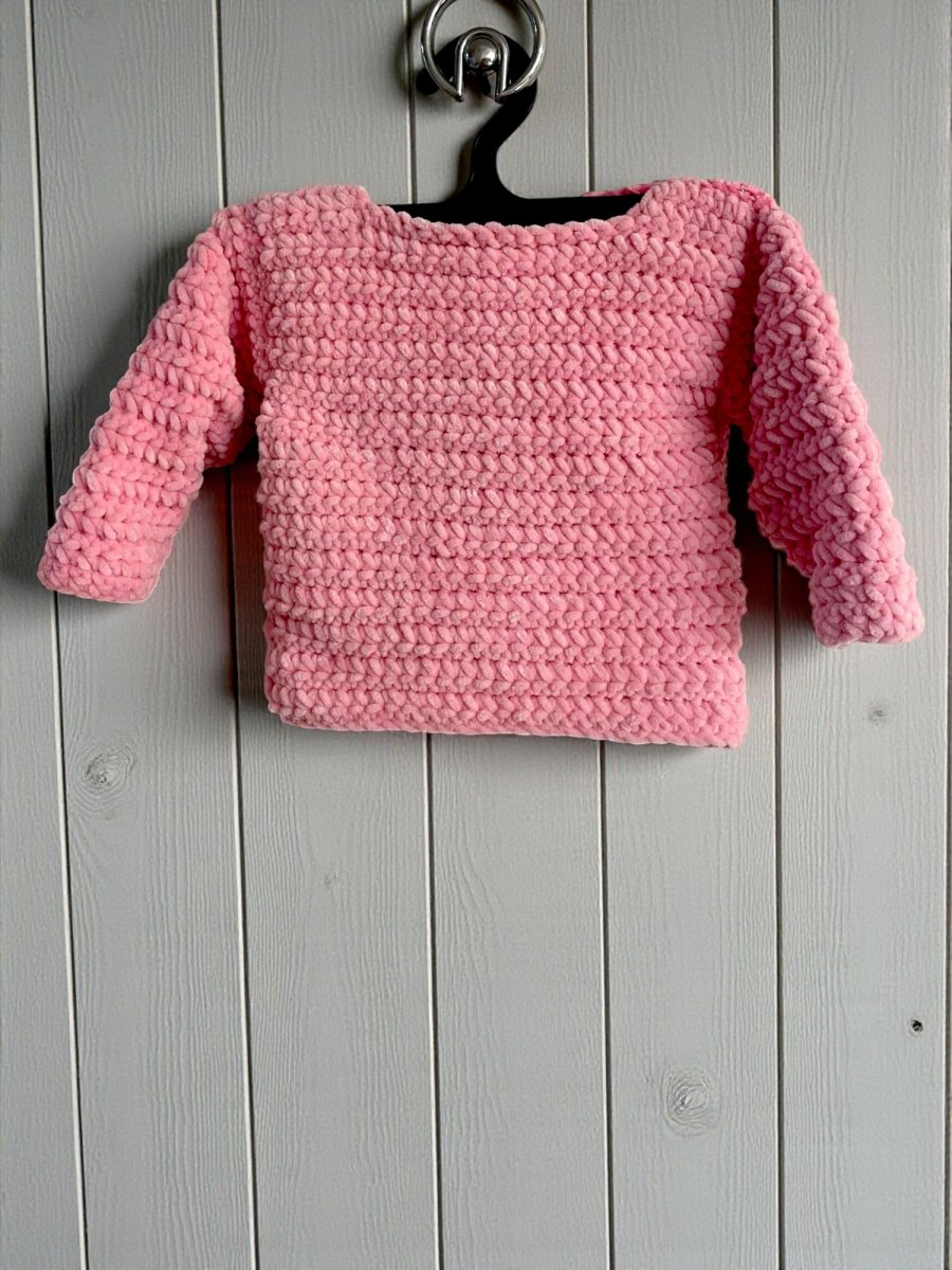 Dětský pletený svetr růžový - 86