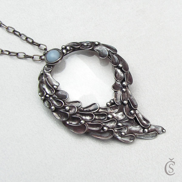 Andělské křídlo - lupa - Angelit