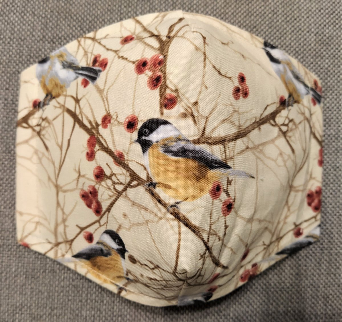 Rouška Designová Sýkorky v jeřabině