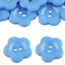 Plastový knoflík 22 mm (2ks) - modrá