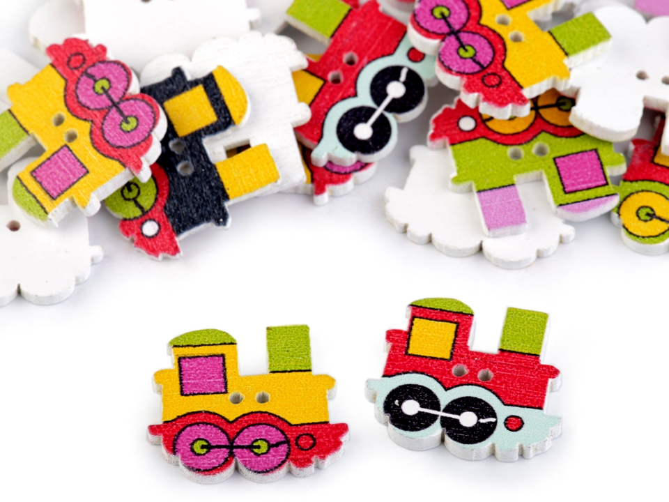 Dřevěný knoflík - 2 kusy