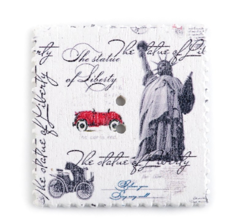 Dřevěný dekorační knoflík