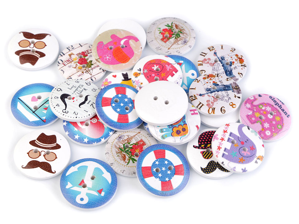 Dekorační knoflík mix - 10 kusů