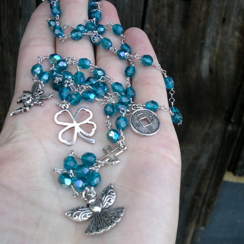 Andělský růženec tyrkysový