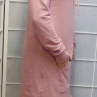 Mikinové šaty s kapucí - barva pudrová S - XXXL