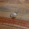 Prstýnek s jihomořskou coin perlou, postříbřený