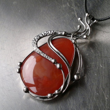 Náhrdelník Fire   (achát)