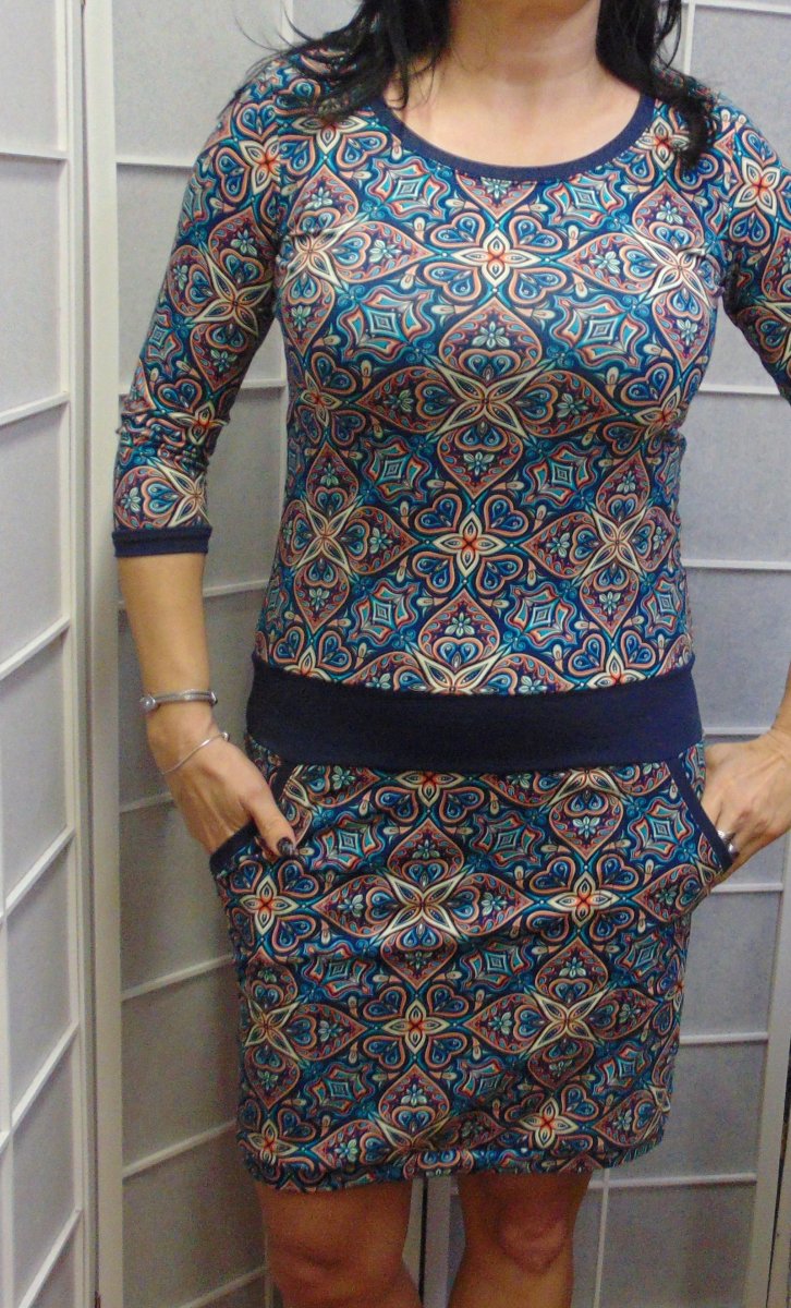 Šaty - velký vzor (bavlna)