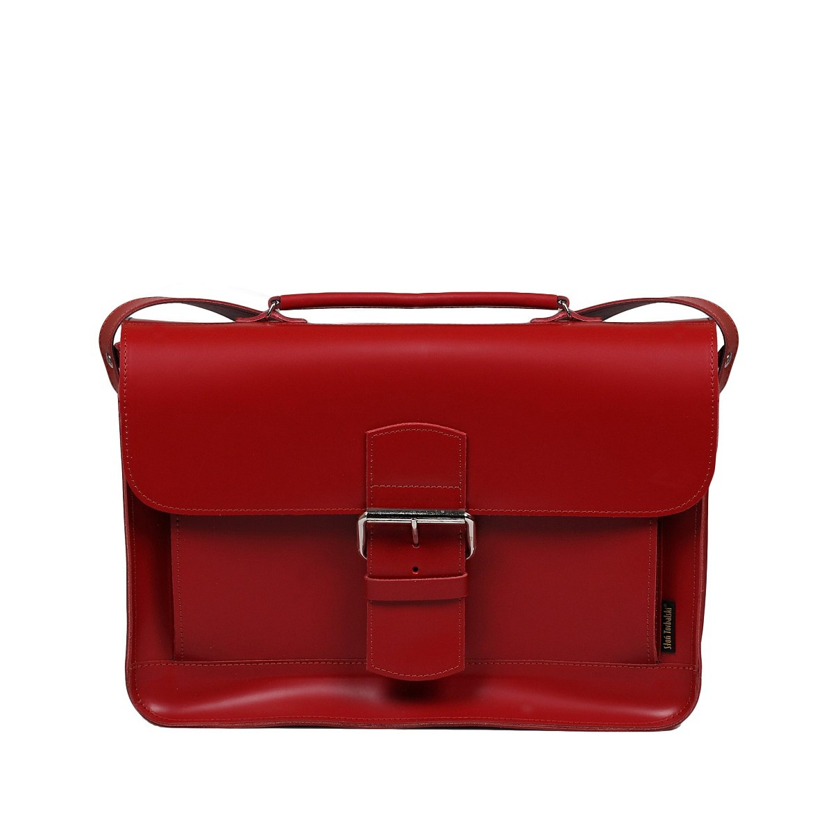 Kožená taška červená BOSTON
