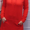 Mikinové šaty s kapucí - barva červená S - XXXL