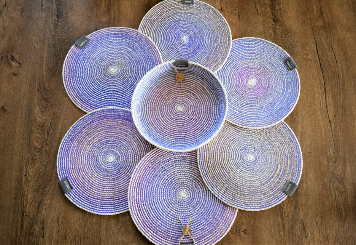 Prostírání šestidílné s ošatkou na pečivo 846