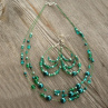 Smaragdově zelený perličkový náhrdelník