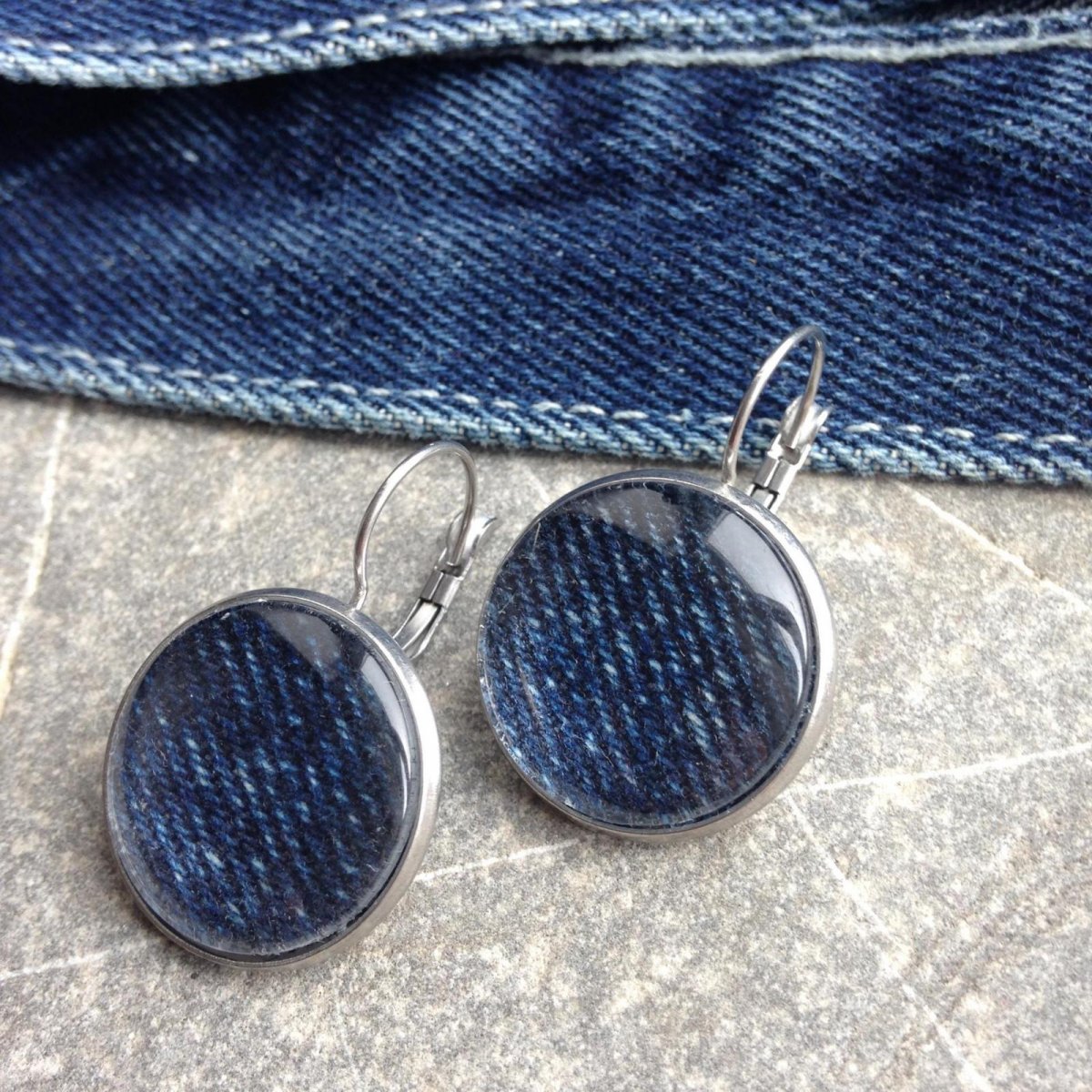 Riflové náušnice tmavé - S. Steel