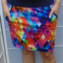 Sukně - barevné trojúhelníky (bavlna)
