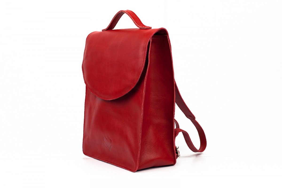 Kožený batoh M 37 - červený