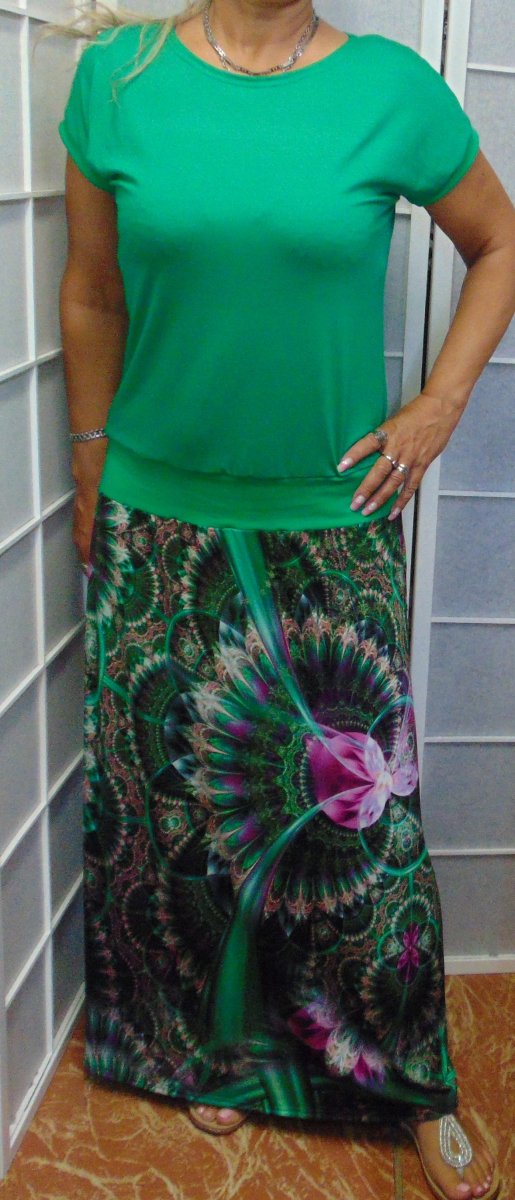 Dlouhé šaty - mandala S - XXXL