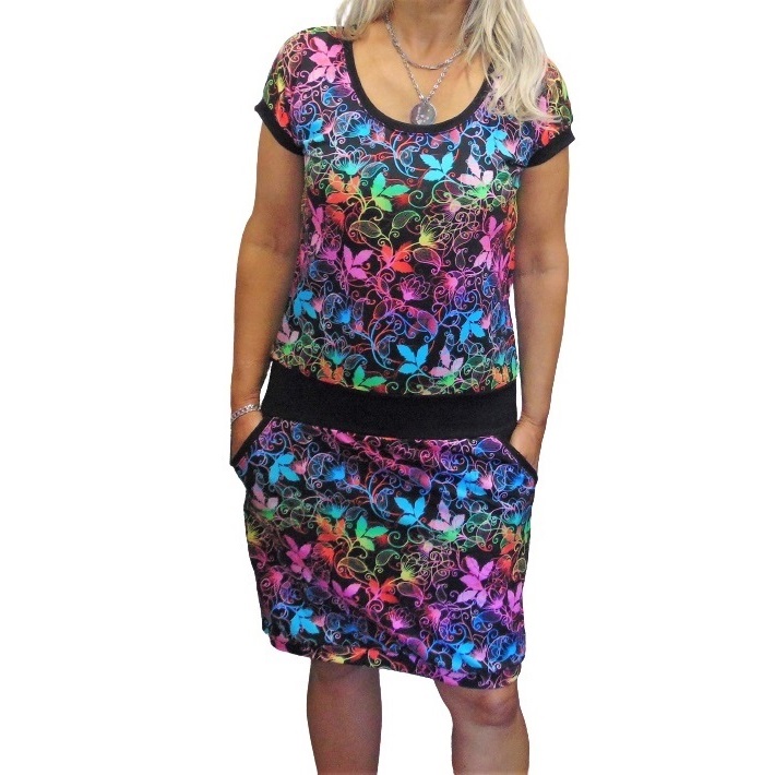 Šaty barevné lístky na přání