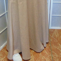 Dlouhá půlkolová sukně s vysokým pasem - výběr barev (teplákovina)