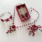 Sada šperků rubínově červený set, krásný dárek :-)