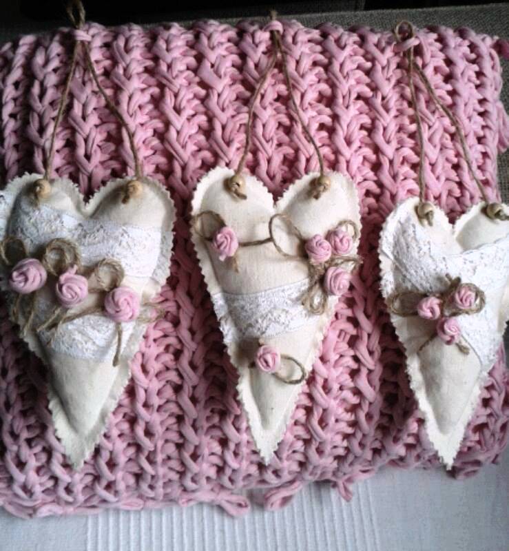 Srdíčka shabby chic