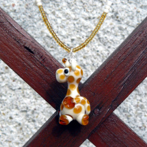 Náhrdelník žirafa - vinutá perle