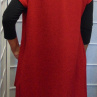Dlouhá vesta s páskem - barva červená S - XXL