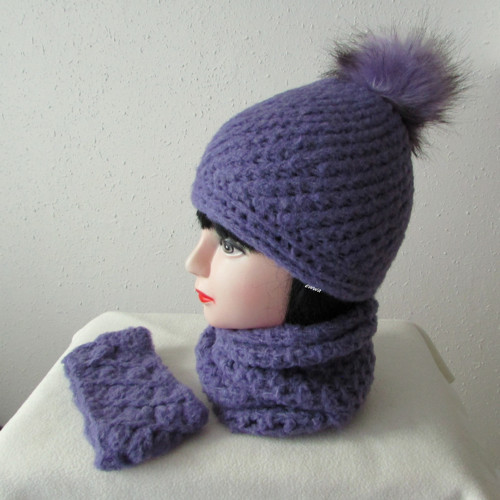 Souprava - čepice + nákrčník + čelenka