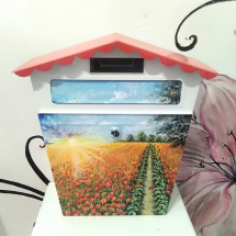 Poštovní schránka ručně malovaná-umělecký design