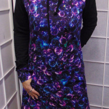 Mikinové šaty s kapucí - bubliny S - XXXL