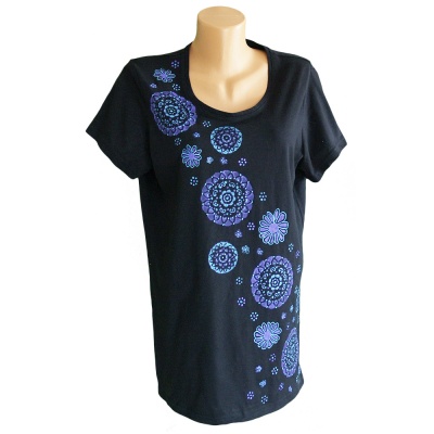 Tričko tyrkysovo- fialové na přání pro Jášu II