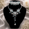 Luxusní společenský šperkový set – Černobílá elegance