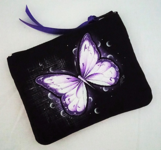 mini peněženka-motýl fialový