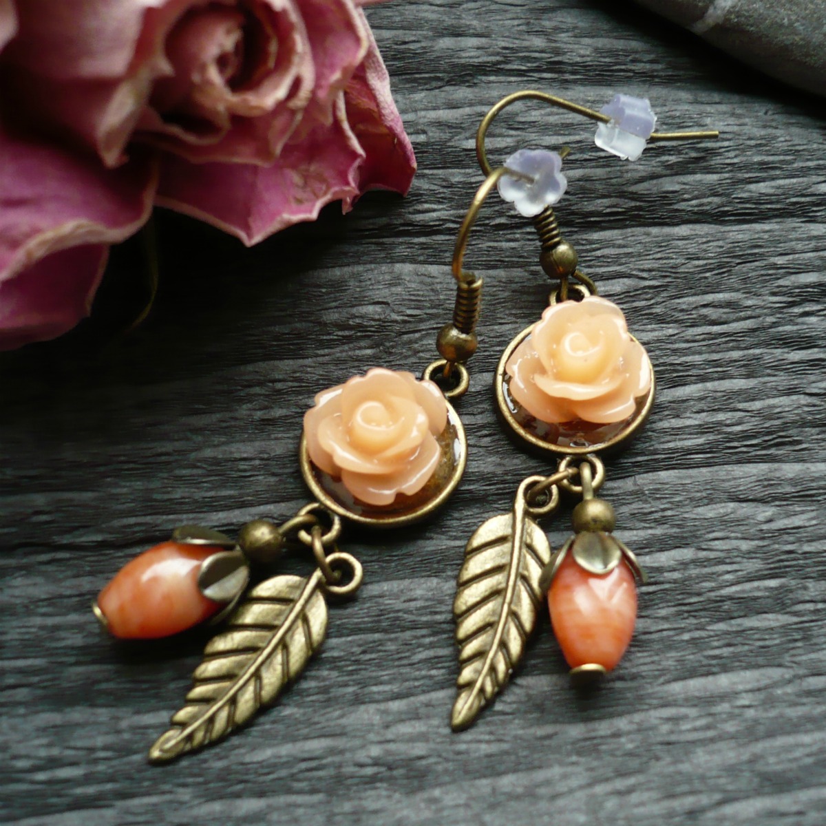 Z babiččiny krabičky - náušnice oranžové